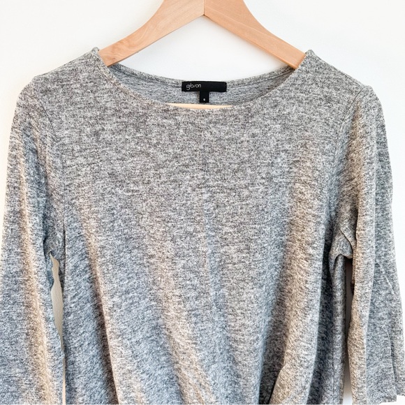 Gibson super soft marled grey twist tunic top - Picture 5 of 5